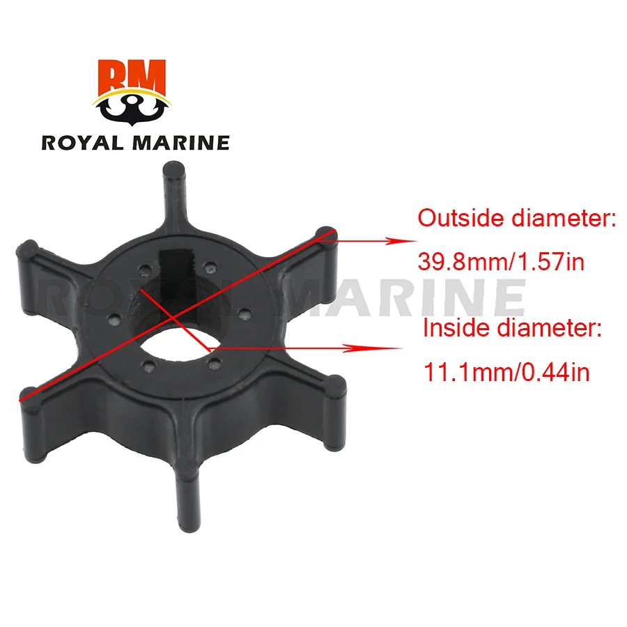 6E0-44352 Water pump impeller  for yamaha 4HP 5HP 6HP outboard boat Motor 6E0-44352-00 6E0-44352-003  18-3073 6E0-44352-00