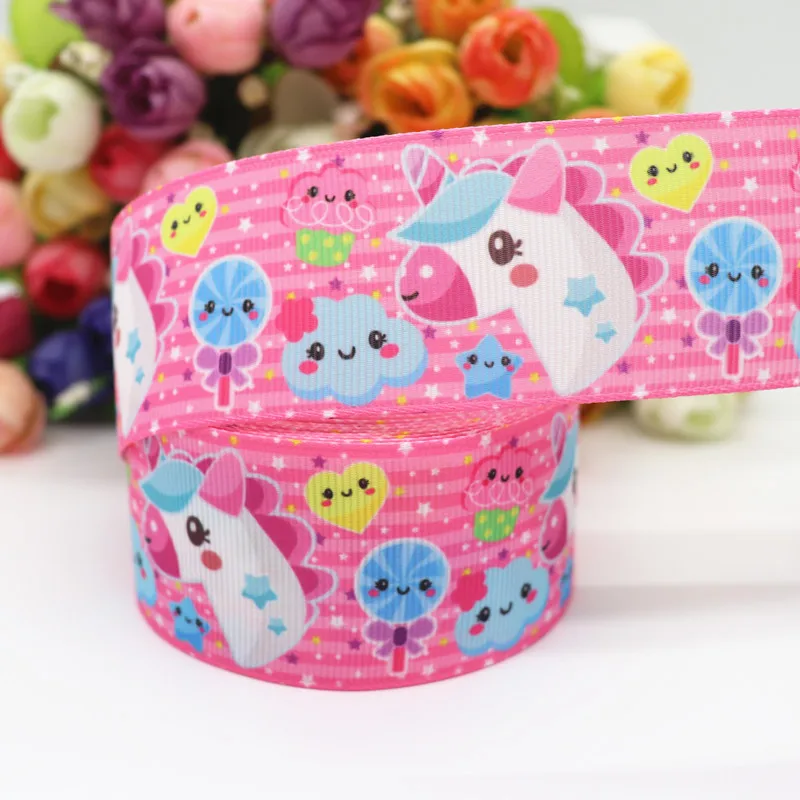 10 Yards 1,5'' 38MM Niedliche Bedruckte Grosgrain-Bänder für Haarschleifen DIY Handarbeitsmaterialien Y2020070701 – Detail 4