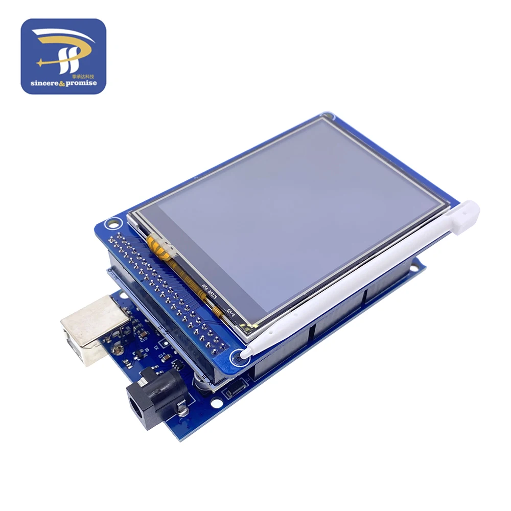 3.2 "TFT LCD Touch Farbe Bildschirm Modul + 3,2 Zoll Schild Adapter Board + Mega2560 Mega 2560 R3 CH340 mit USB für Arduino Kit – Detail 3