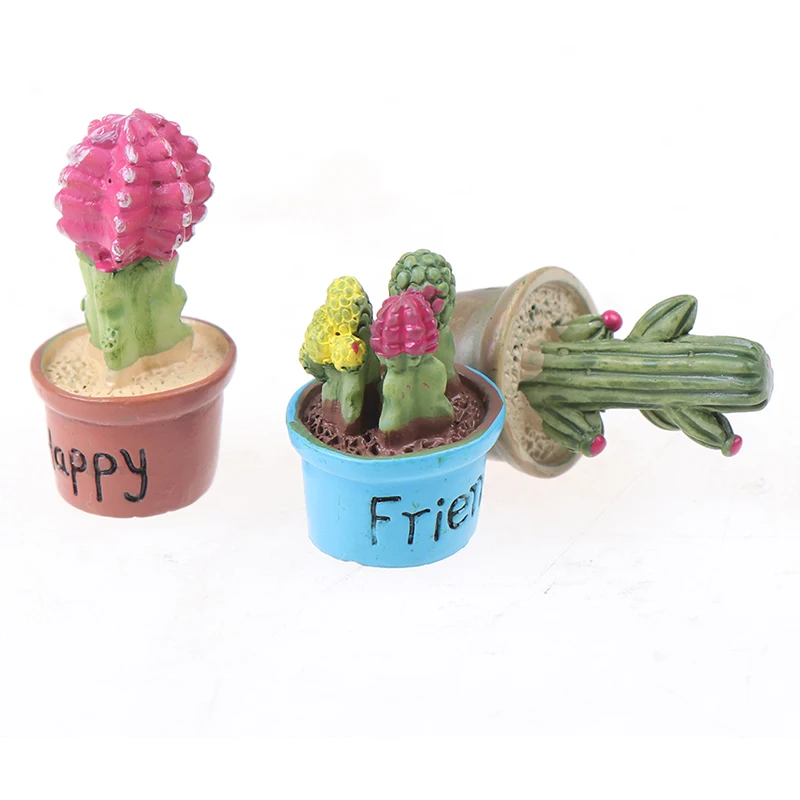 5pcs 1/12 Dollhouse Miniature Accessories Mini Succulent Bonsai Simulation Potted Plant Model Toy Random style