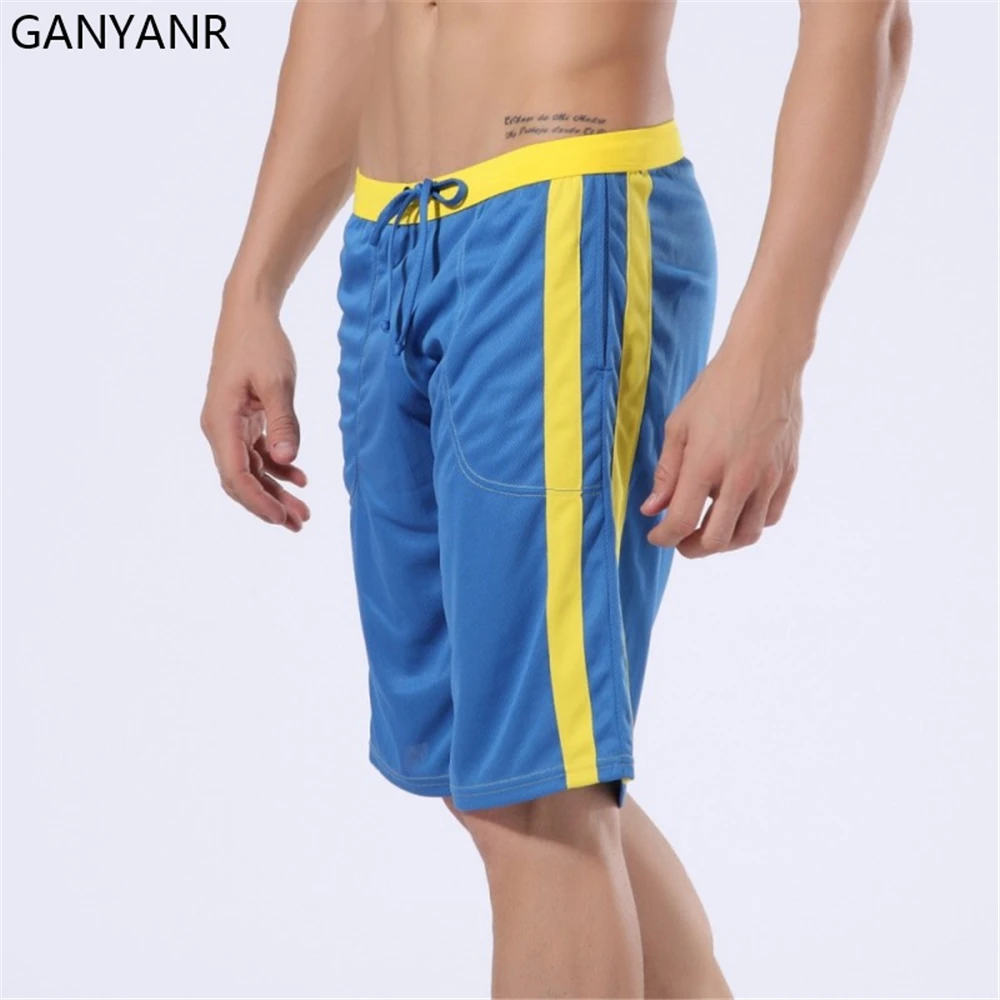GANYANR Running Shorts Men Gym Sport Crossfit Fitness Training Basketball Workout Soccer Jogging Bodybuilder Sportswear Tennis