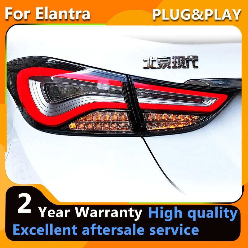 

YCYON For Hyundai Elantra Taillights 2014 LED DRL Running Lights Fog Lights Angel Eye Rear Lamp Assembly