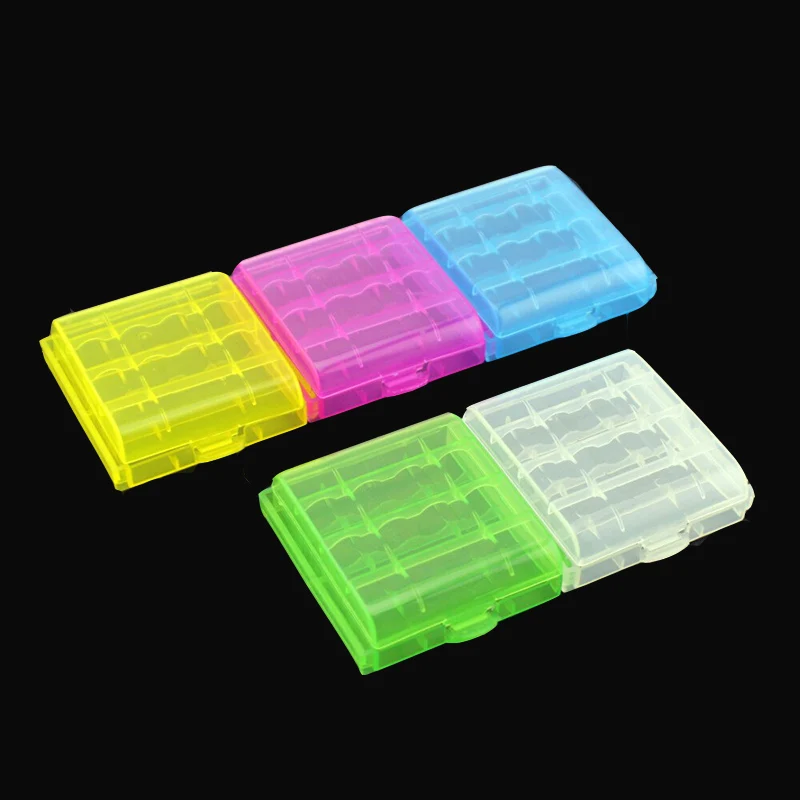 1Piece Colorful Plastic Case Holder Storage Box Cover for 10440 14500 AA AAA Battery Box Container Case Organizer Box Case