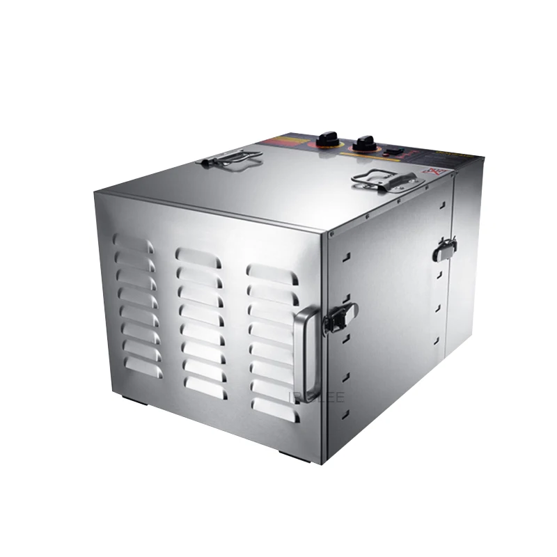 Secador de alimentos y frutas profesional comercial de 10 capas, deshidratador eléctrico de acero inoxidable para alimentos, frutas, verduras, carne de mascotas