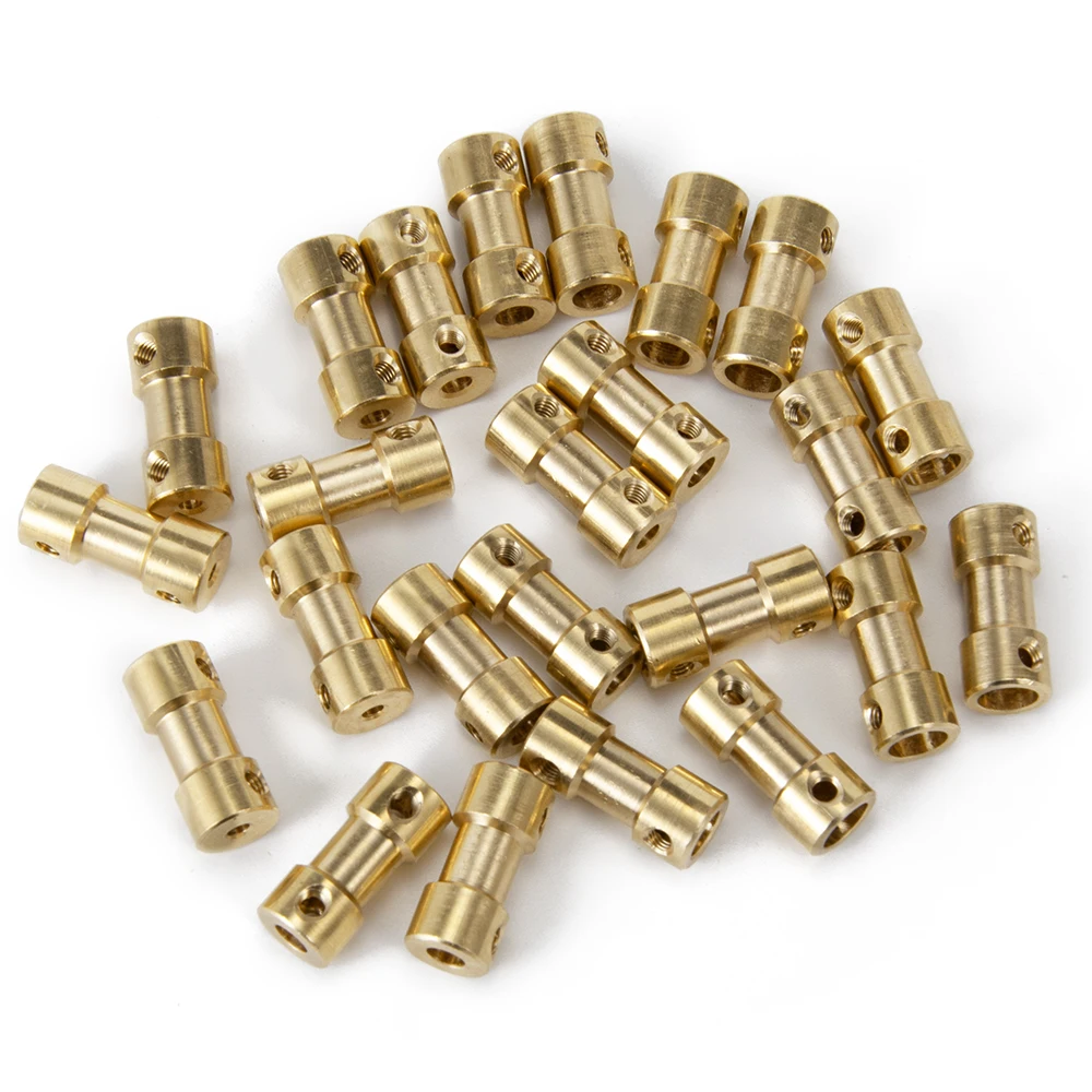 AXSPEED 10Pcs 2/2.3/3/3.17/4/5/6mm Latão Flexível Eixo do Motor Acoplador Conector de Transmissão do Motor para Carro Barco RC