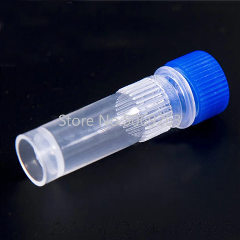 

1 Pack 1ml Cryovial 10mm*40mm PP Freezing Tubes Flat Bottom Croyvial on Laboratory Cryogenic Vials