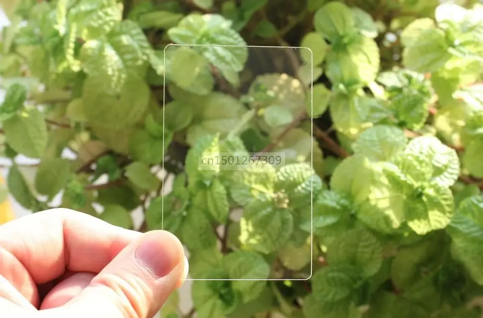 20 Pieces Clear Transparent PVC Acetate Sheet Ultrathin Blank Transparency Business Card