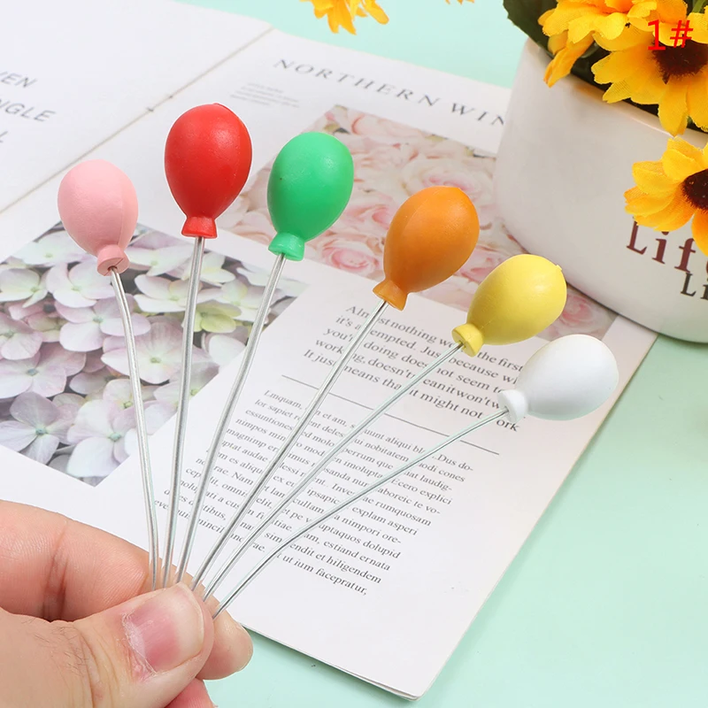 6Pcs/set 1:12 Dollhouse Miniature Colorful Balloon Micro Landscape Accesories