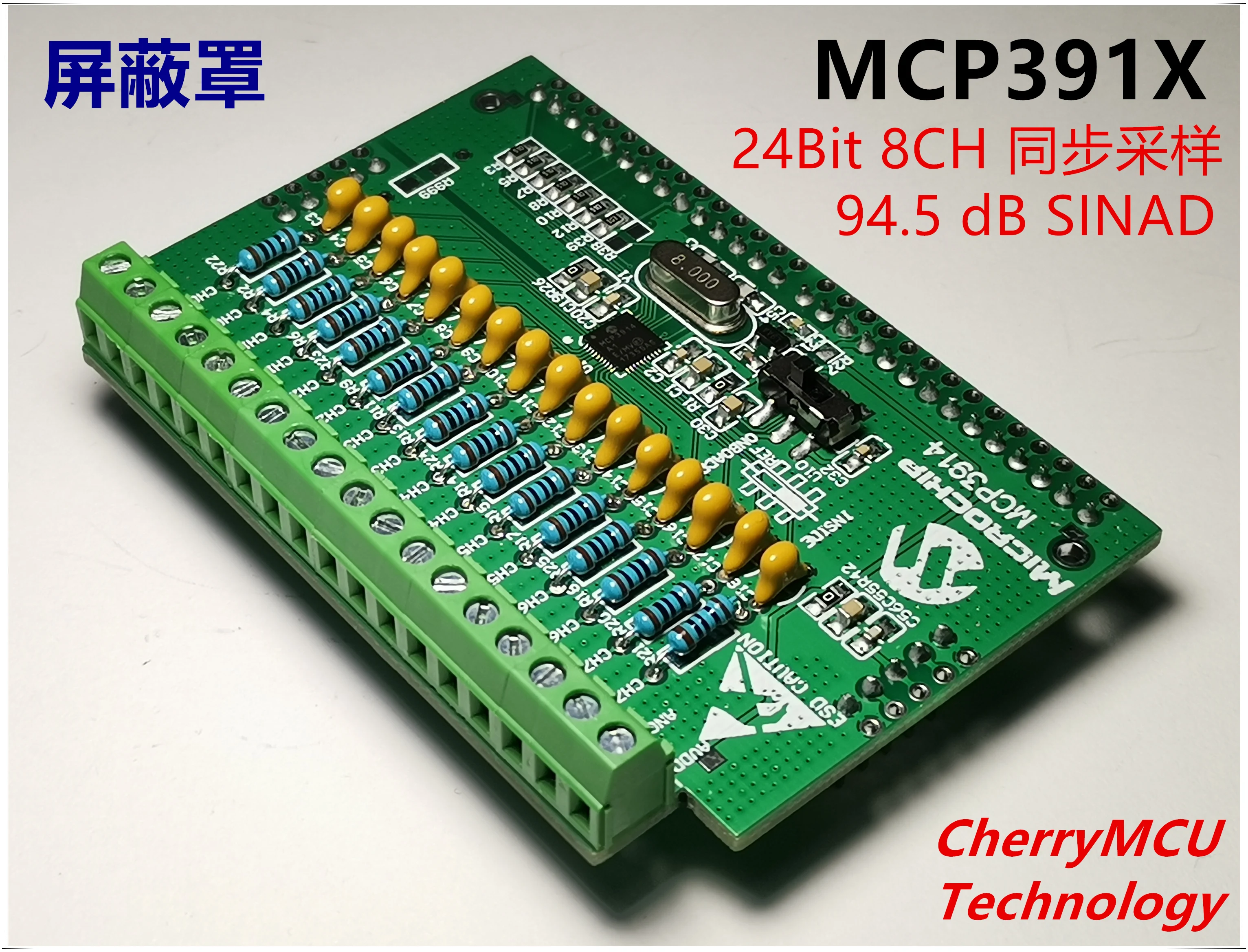 

MCP3914 MCP3914 Module 24-bit ADC Synchronous Sampling High Precision ADC Data Acquisition Module