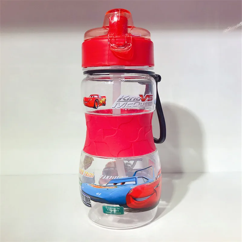 Kids Water Sippy Cup with Straws, Desenhos animados criativos, Disney Frozen, Carros, Copos de alimentação de bebê, Garrafa portátil ao ar livre