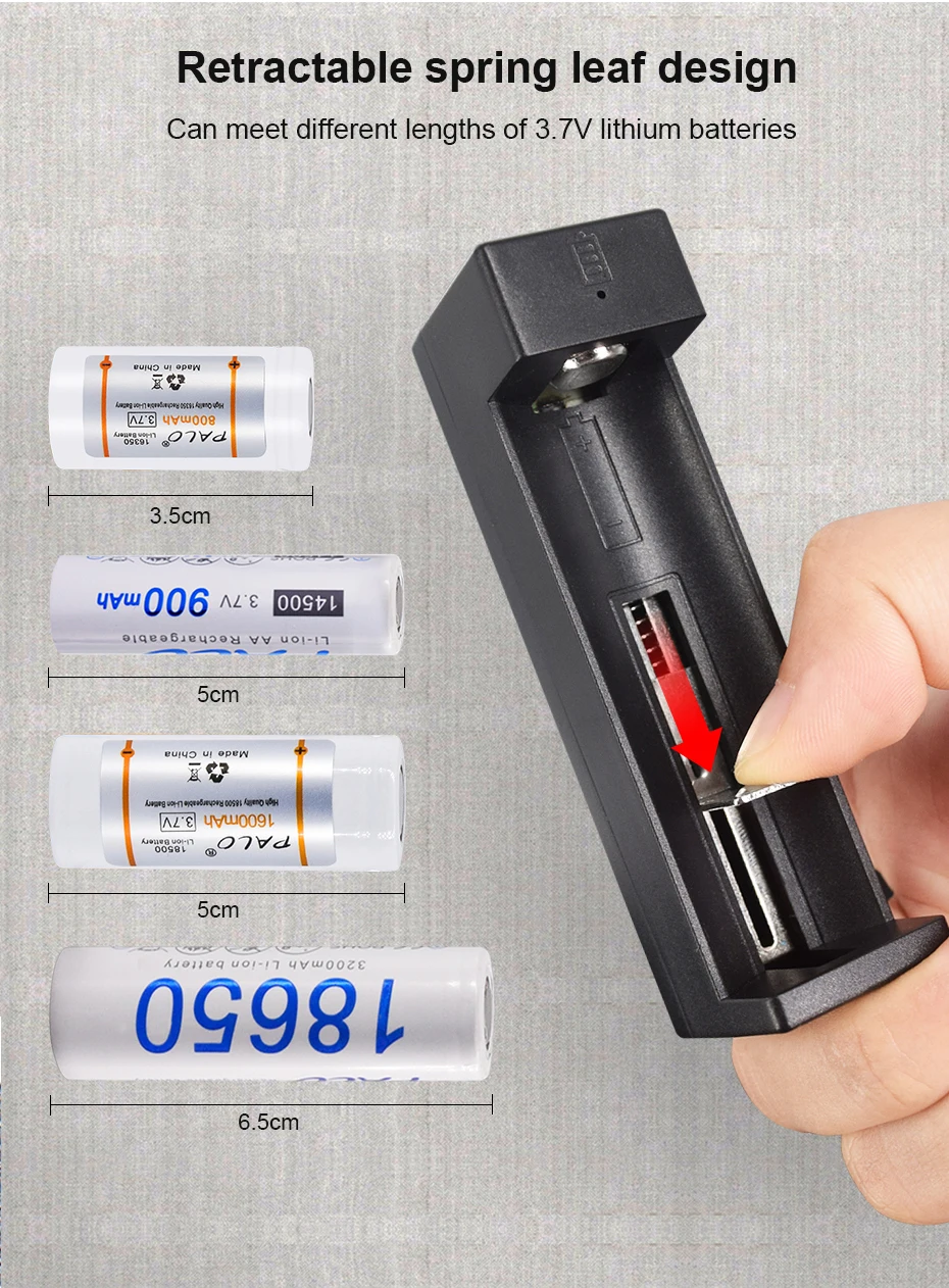 PALO 1/2/4สล็อต Li Ion 3.7V สำหรับ14500 18650 16340 18500 26650แบตเตอรี่ + LCD แบตเตอรี่ลิเธียม Charger