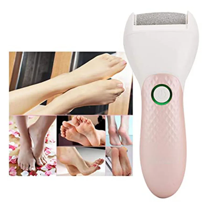 Electric Foot Callus Remover Kit Rechargeable Pedicure Foot Grinder 2 Grinding Heads Waterproof Feet Care for Dead Hard Dry Skin