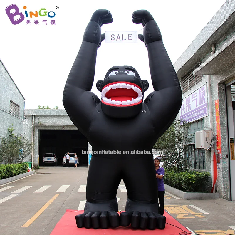 

Customized 5.5mh Inflatable Black Orangutans for advertising infaltable monkey toys