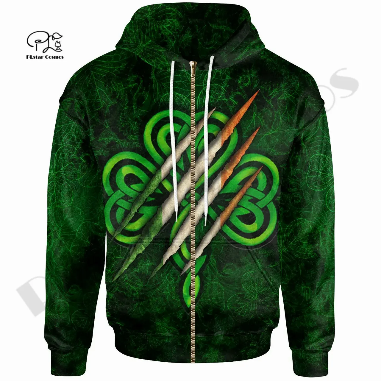 PLstar Cosmos 3DPrint Newest Ireland Celtie Shamrock Unique Men/Women Hrajuku Casual Streetwear Hoodies/Zip/Sweatshirt Style-2