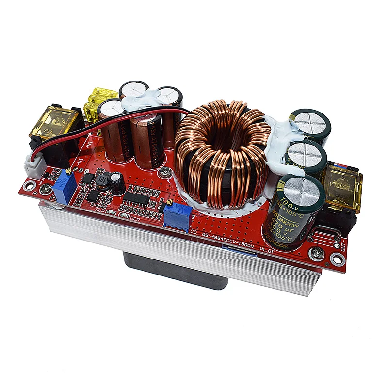 Convertitore DC-DC Step-up Boost 1500W 30A Da 10-60V A 12-90V, Modulo Alimentazione Con Ventola Di Raffreddamento