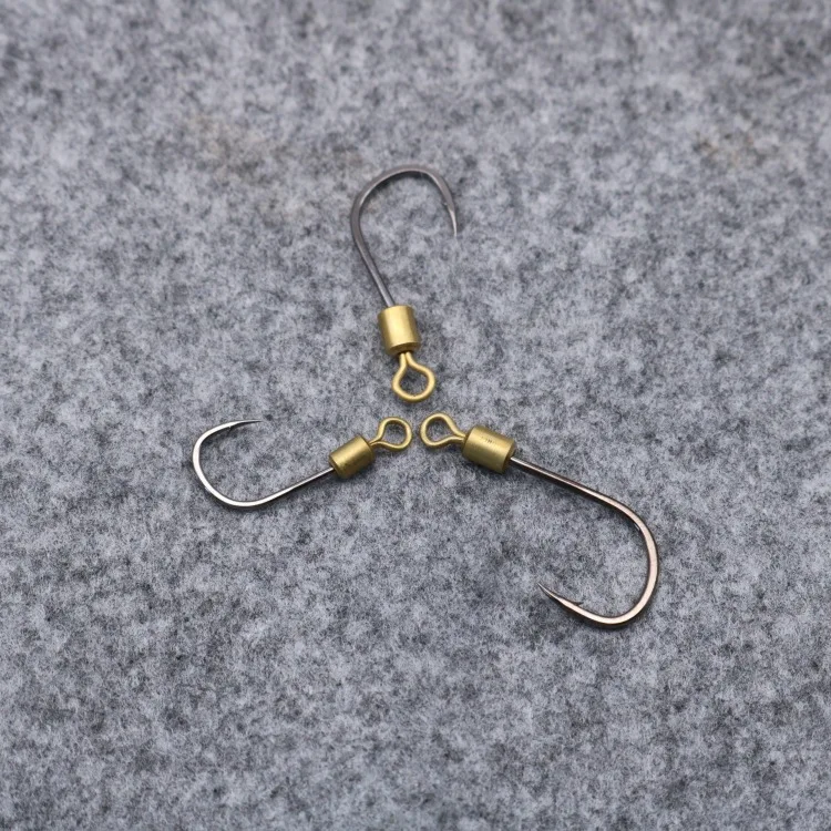 Fishing Swivel Connector Hooks Barbed Jig Hook Carp Fishing Jig Head High Carbon Steel 10pcs for Fly Fishing Accessories Tackle image 3