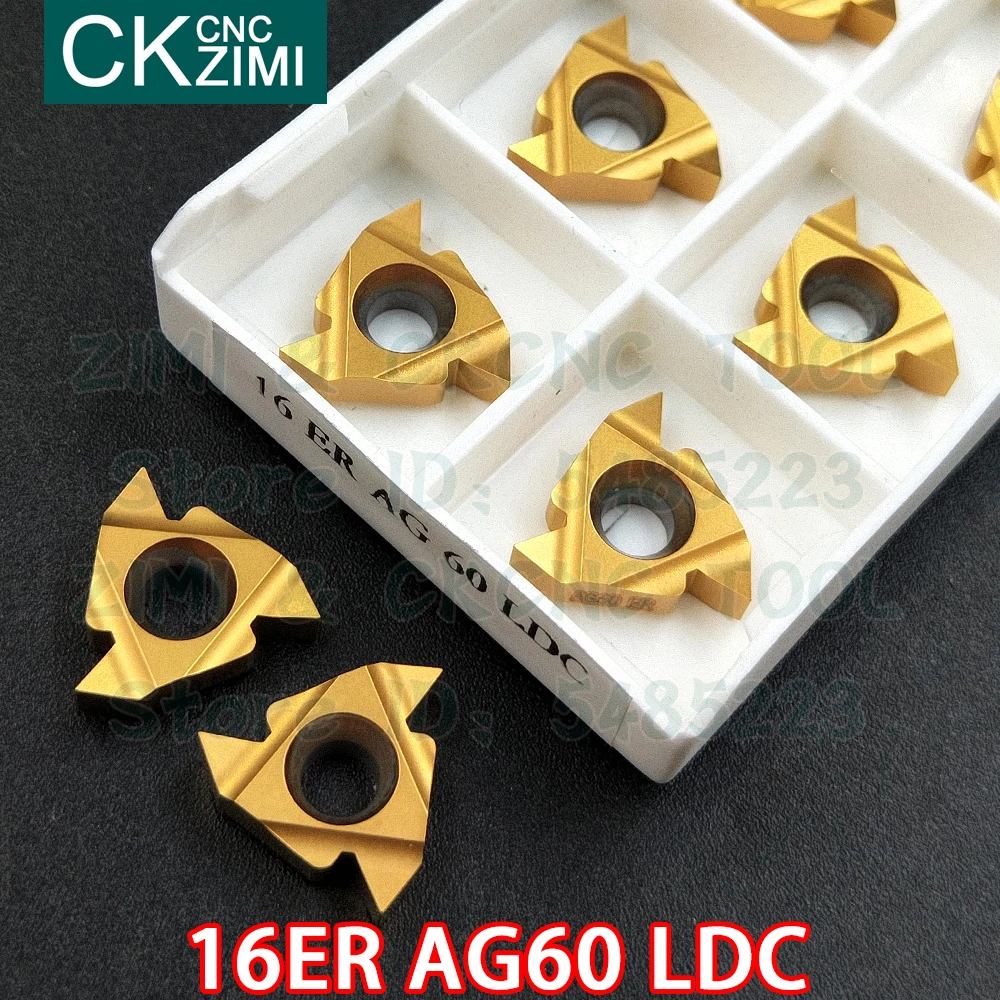16ER AG60 PMA insertos de carburo de rosca externa inserta herramientas Herramientas de roscado de Metal CNC torno de inflexión de herramientas de corte de 16ER para acero