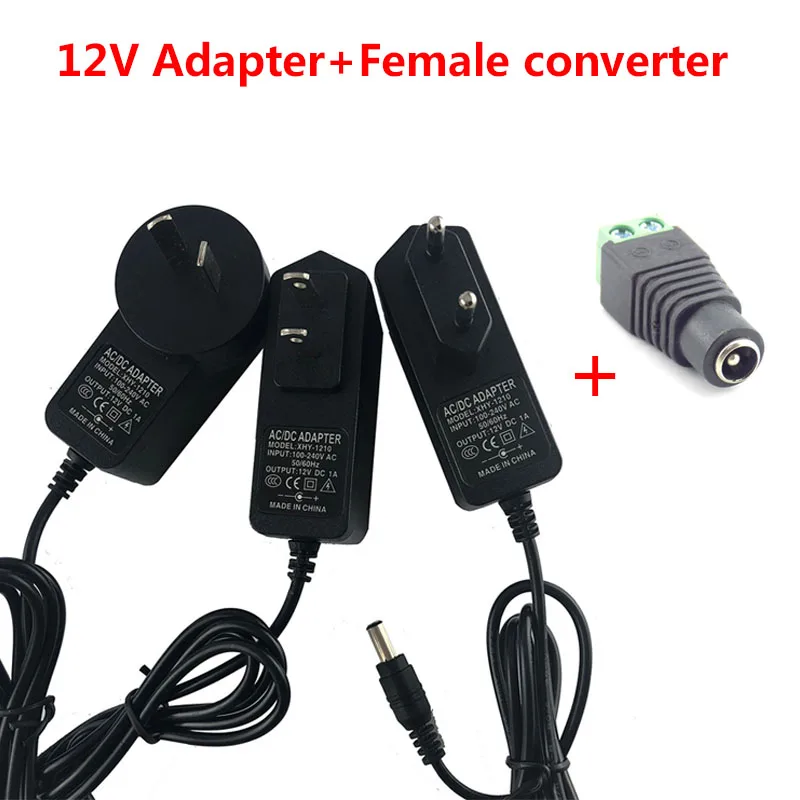 220V to 12V Adapter Charger AC DC 110V 220V to 12V 2A Power Adapter Converter Transformer 12V Power Supply For LED Light Lamp