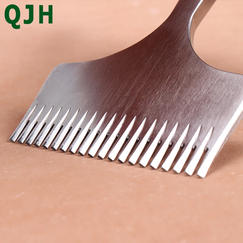 QJH Leather Craft Punching Tool 3.85mm20 Teeth Polished Fork Chisel Craft Polished Teeth Lace Needle DIY Puncher