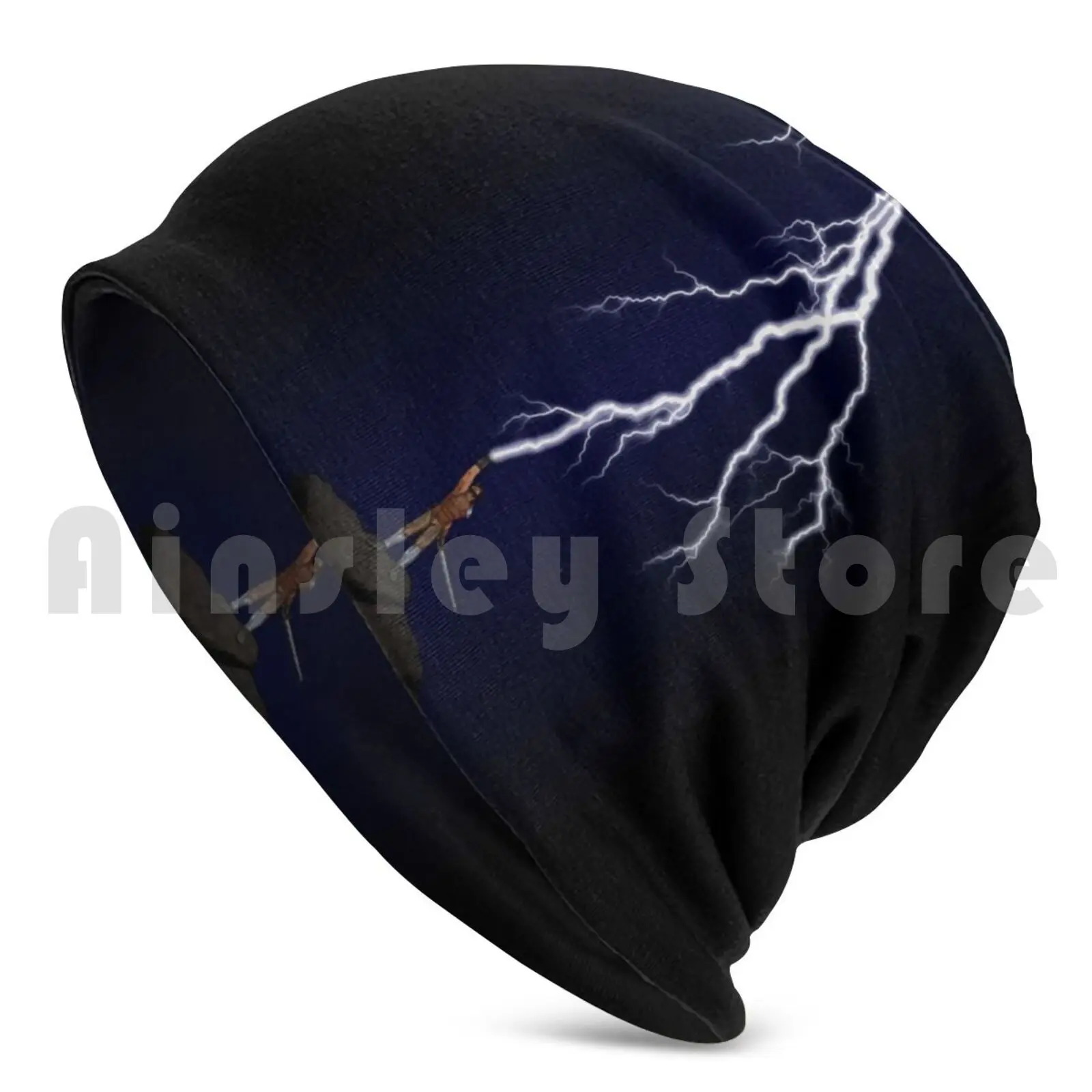 Calling Down The Lightning Beanies Knit Hat Hip Hop Lightning Knight Magic Armor Armor Fantasy Medieval