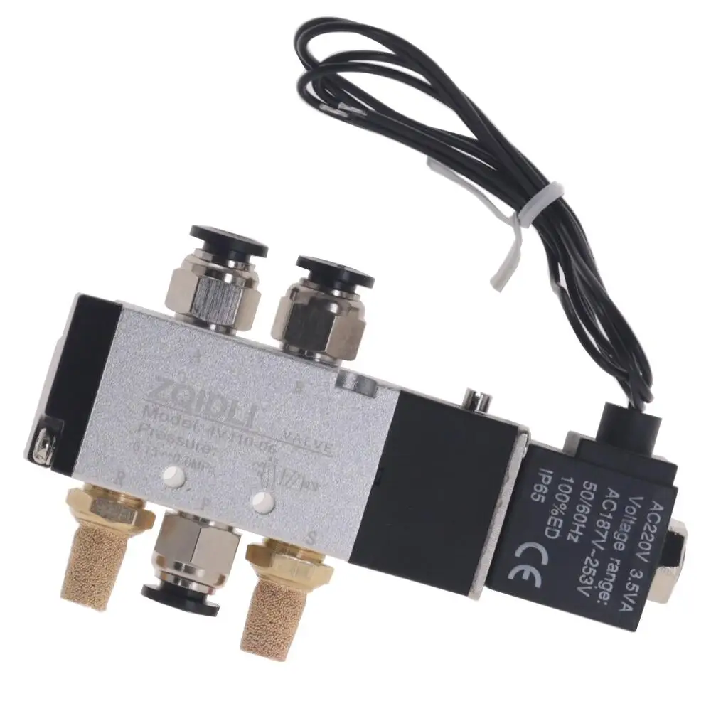 ソレノイドバルブ空気圧バルブ4v110-06 5ウェイポート2ポジションエアコンプレッサー12v 24v 110v 220v