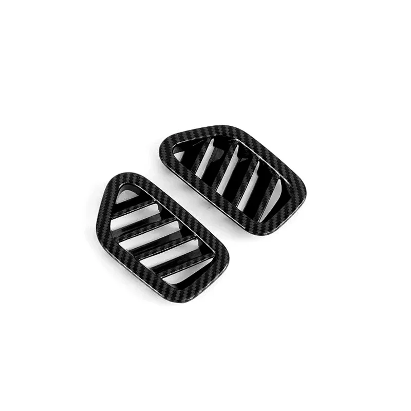 For Hyundai Venue 2019 2020 Car Styling Accessories ABS Carbon Fiber Interior Front Upper Air Vent Outlet Cover Stickers Trims