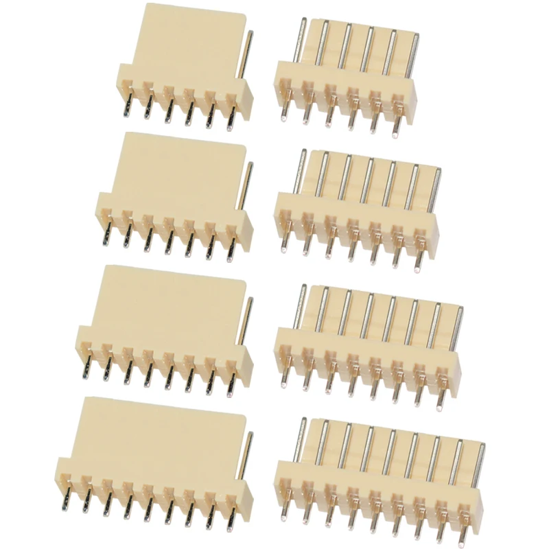 50pcs 2510 KF2510 Connector 2.54MM PITCH Male Pin Header 2P/3P/4P/5P/6P/7P/8P/9P/10P/11P/12P Right Angle for PCB 2.54MM