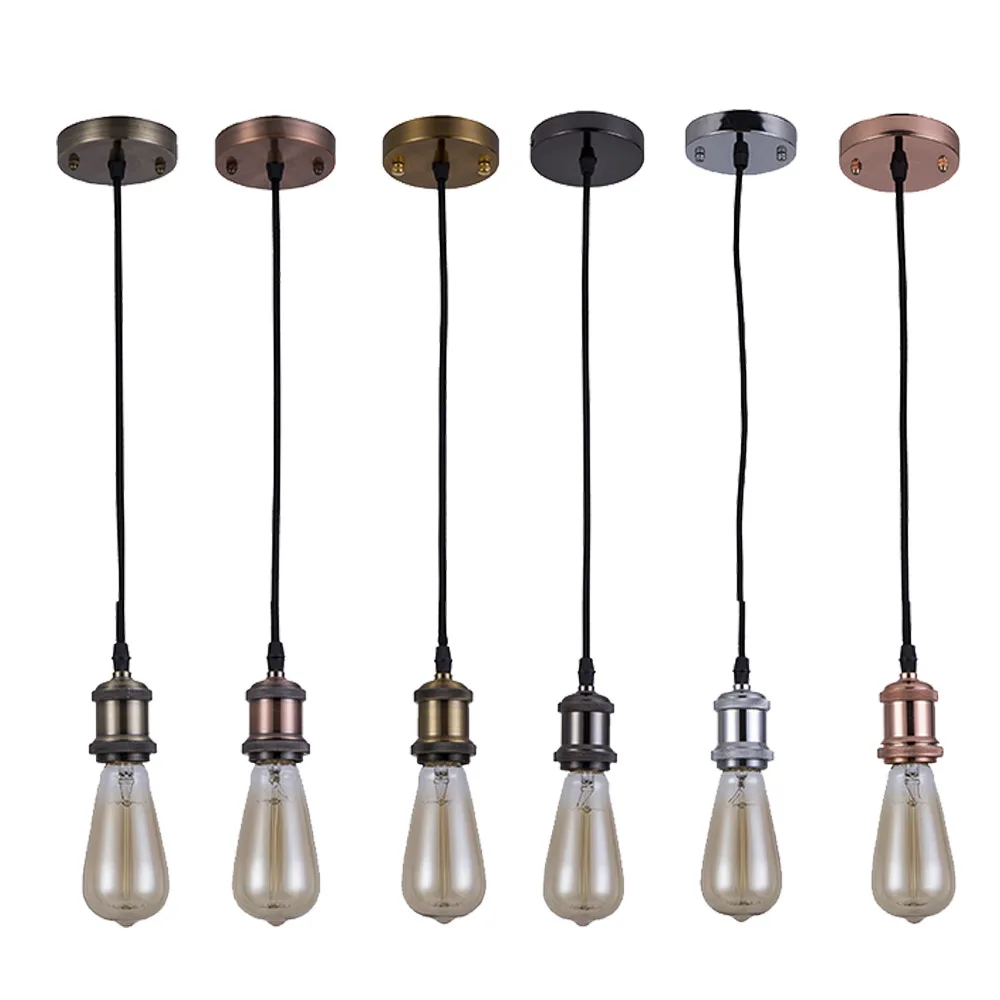 

Edison Vintage cupper led bar lamp E26/E27 filament bulb holder base dropligh screw socket Coffee Bar led Pendent light