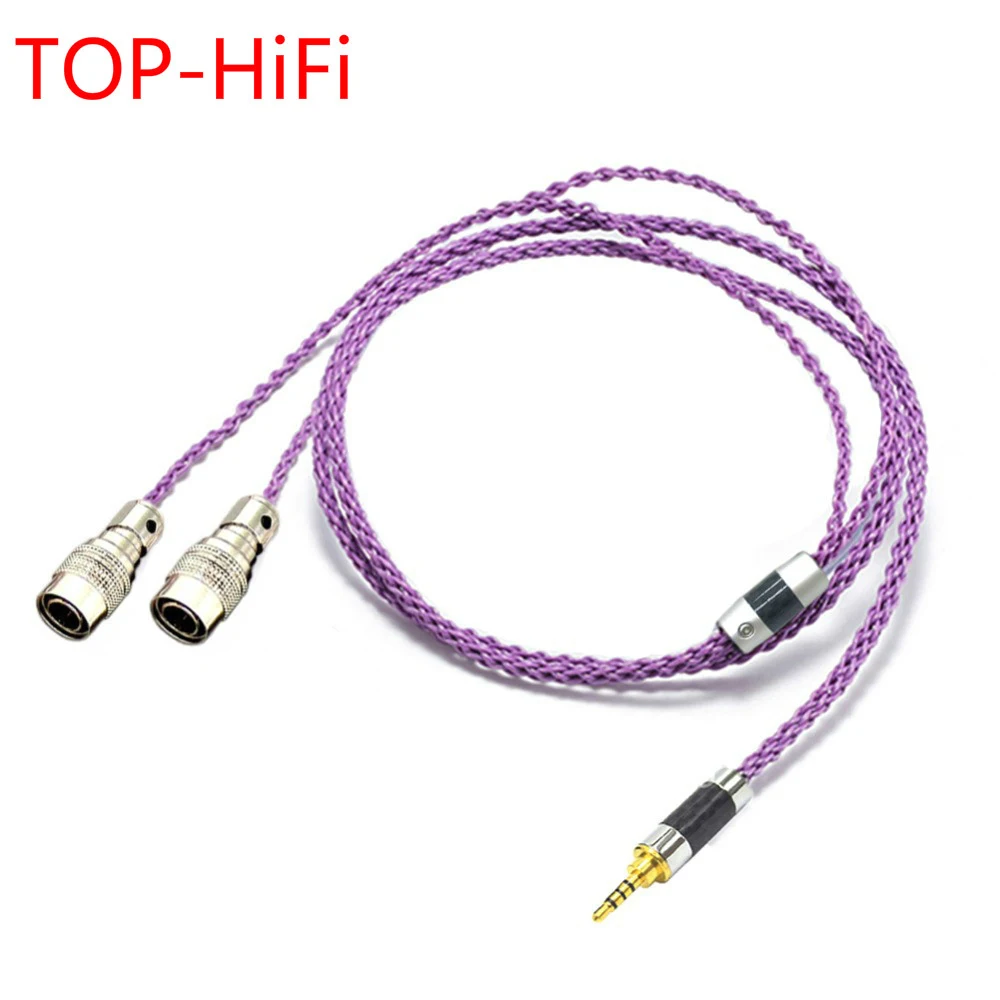 TOP-HiFi 2.5/3.5/4.4//4pin XLR Balanced Silver Plate Earphone Headphone Upgrade Cable For Mr Speakers Ether Alpha Dog Prime