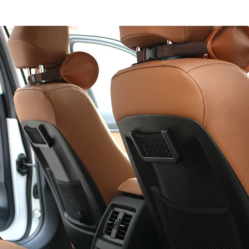 For LADA Granta Largus Kalina Niva Priora Vesta Xray Car Seat Back Storage Net Bag Phone Holder Car Seat Mesh Organizer Pockets