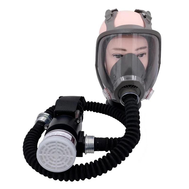 Protective Electric Constant Flow Supplied Air System Gas Mask Respirator Workplace Safety Supplie Full Face Gas Mask Respirator