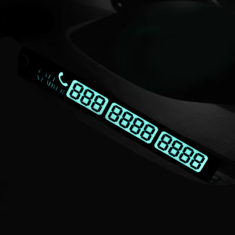 سيارة التصميم رقم الهاتف بطاقة ملصق ليلة مضيئة بطاقة مواقف السيارات المؤقتة لوحة المصاصون رقم الهاتف بطاقة سيارة ملصقا