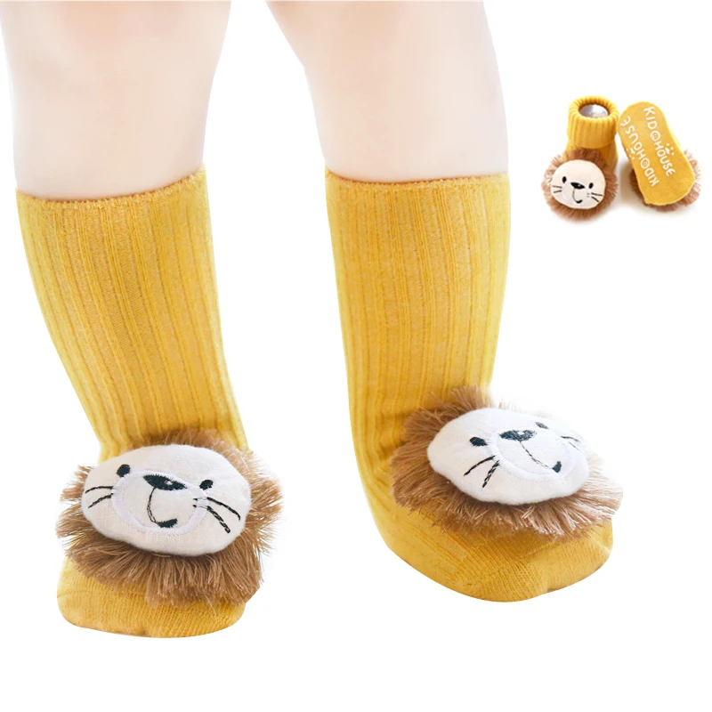 Kids Newborn Baby The Lion King Cartoon Lovely Anti-slip Sock Shoes Boots Floor Girls boys Slipper Socks