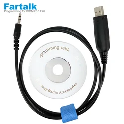 USB Programming Cable for ICOM Radio IC-F16 F26 A110 IC-V8 V80 IC-F3 IC-F4 IC-F3026 IC-F11 F21 IC-208H IC-F43 F33 Walkie Talkie