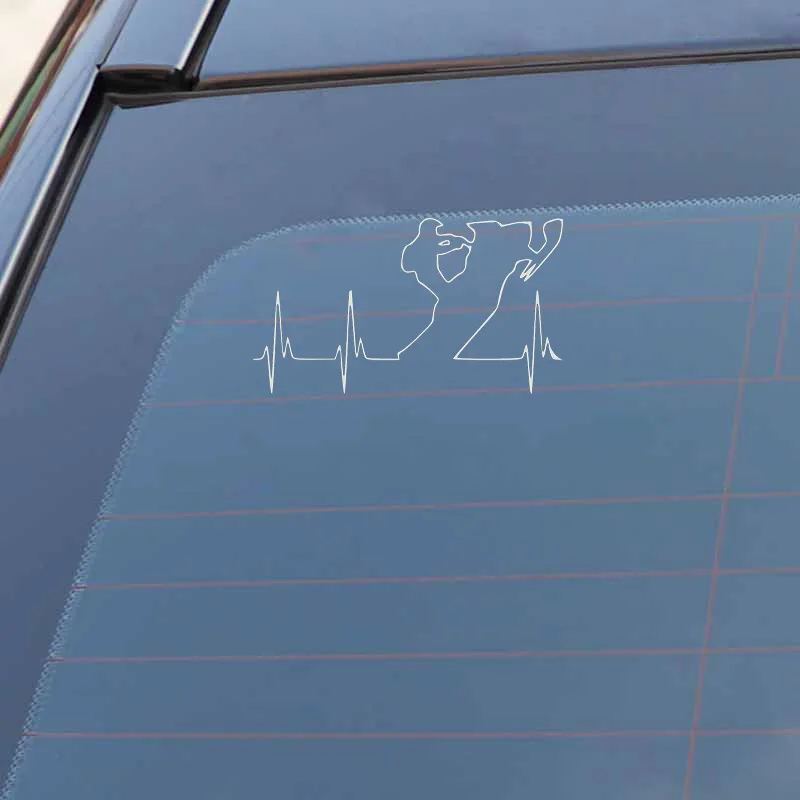 1 Stück 14,9 cm * 8,4 cm Abenteuer Schneemobil Herzschlag Vinyl Motorrad Aufkleber Auto Aufkleber für Lexus Aufkleber