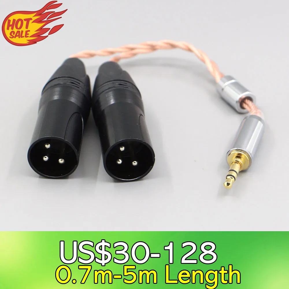 

LN007762 Graphene 7N OCC Shielding Coaxial Mixed Earphone Cable For 3.5m 2.5mm 4.4mm 6.5mm To Dual XLR 3 pole Male Cable