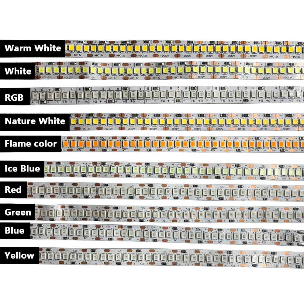 DC 12V SMD 2835 Led Strip Light PC 0.5M- 5M 60/120/240 Led/m 12 V Volt LED Strip Not Waterproof Light Strips Kitchen Home Decor