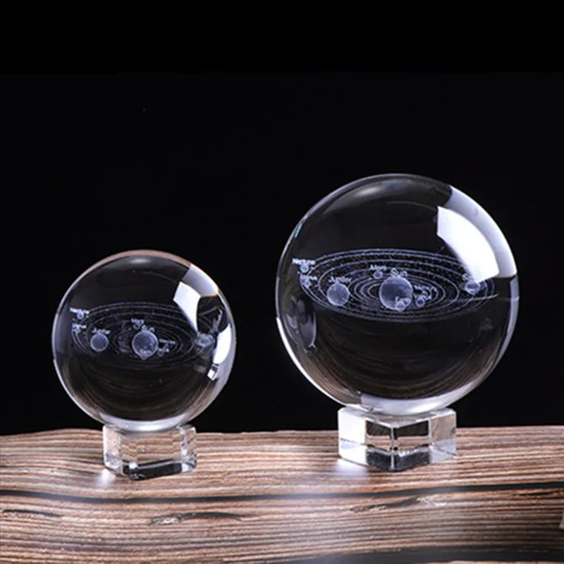 60mm/80mm 3D Zodiac Sign Star Crystal Ball Laser Engraved Glass Sphere Crystal Craft Home Decor Birthday Gifts