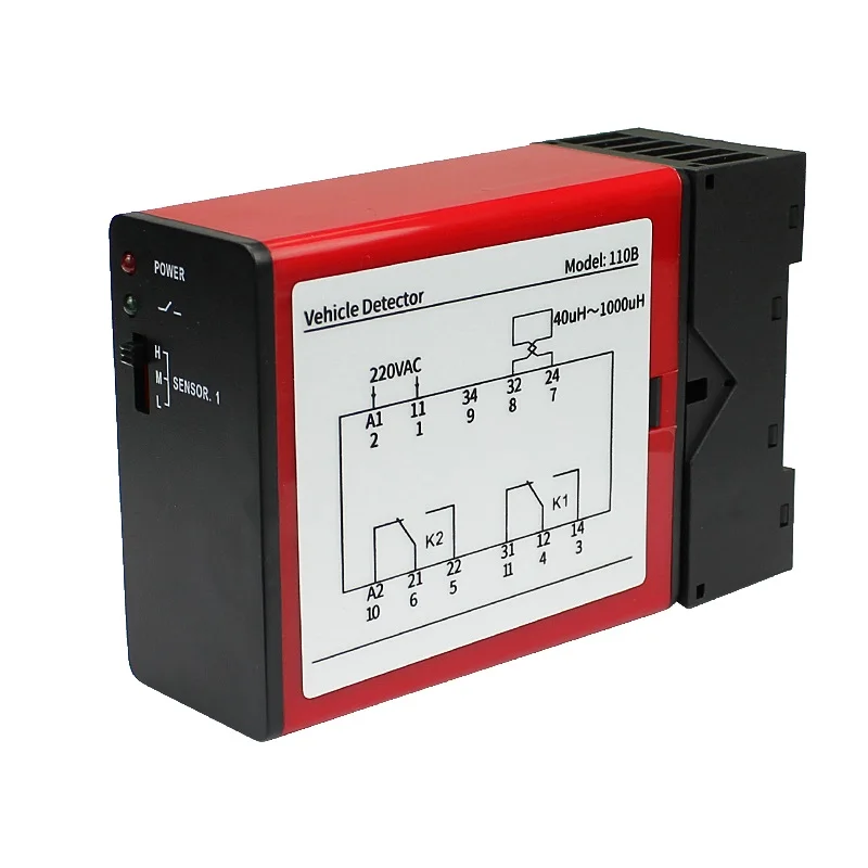 220V Single Double Channel Vehicle Loop Detector for Car parking Automatic Gate Door Opener