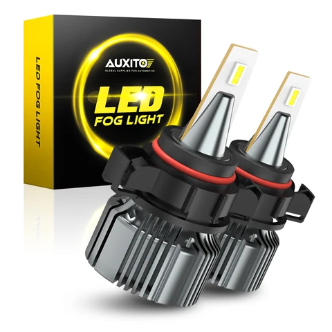 Автомобильные фары AUXITO, 2 шт., Canbus, PSX24W, фонари головного света, H27, 880, 5202, PSX26W, 9006, HB4, 881, H8, H11, дневные ходовые огни желтого и белого цветов, противотуманные фары 12 В