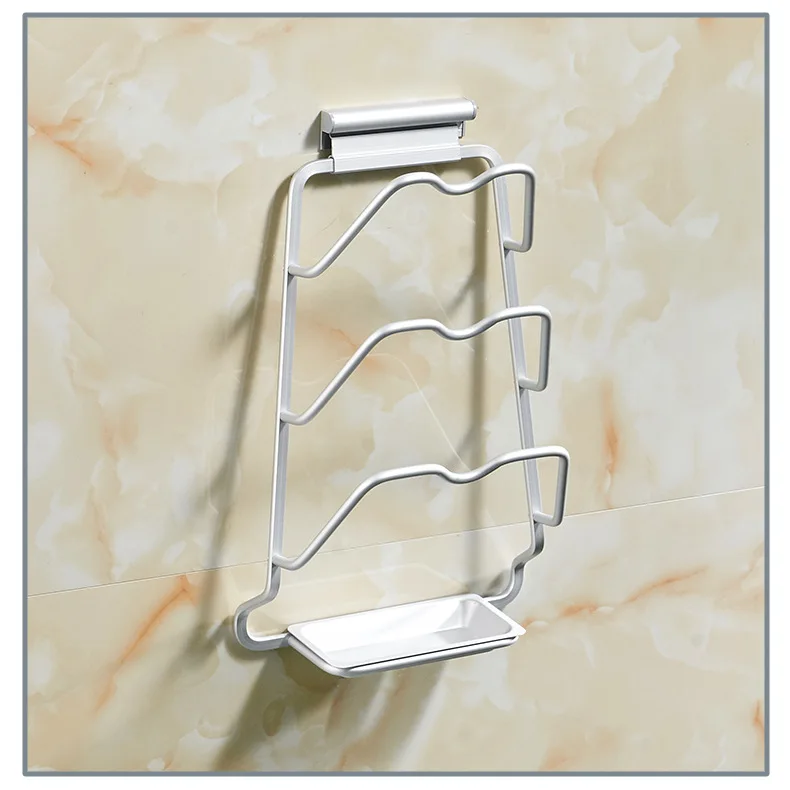 Punch-Gratis Alumimum Pot Cover Rack Keuken Opslag Rack Opknoping Pot Cover Snijplank Rack Keuken Opslag Hardware Hanger