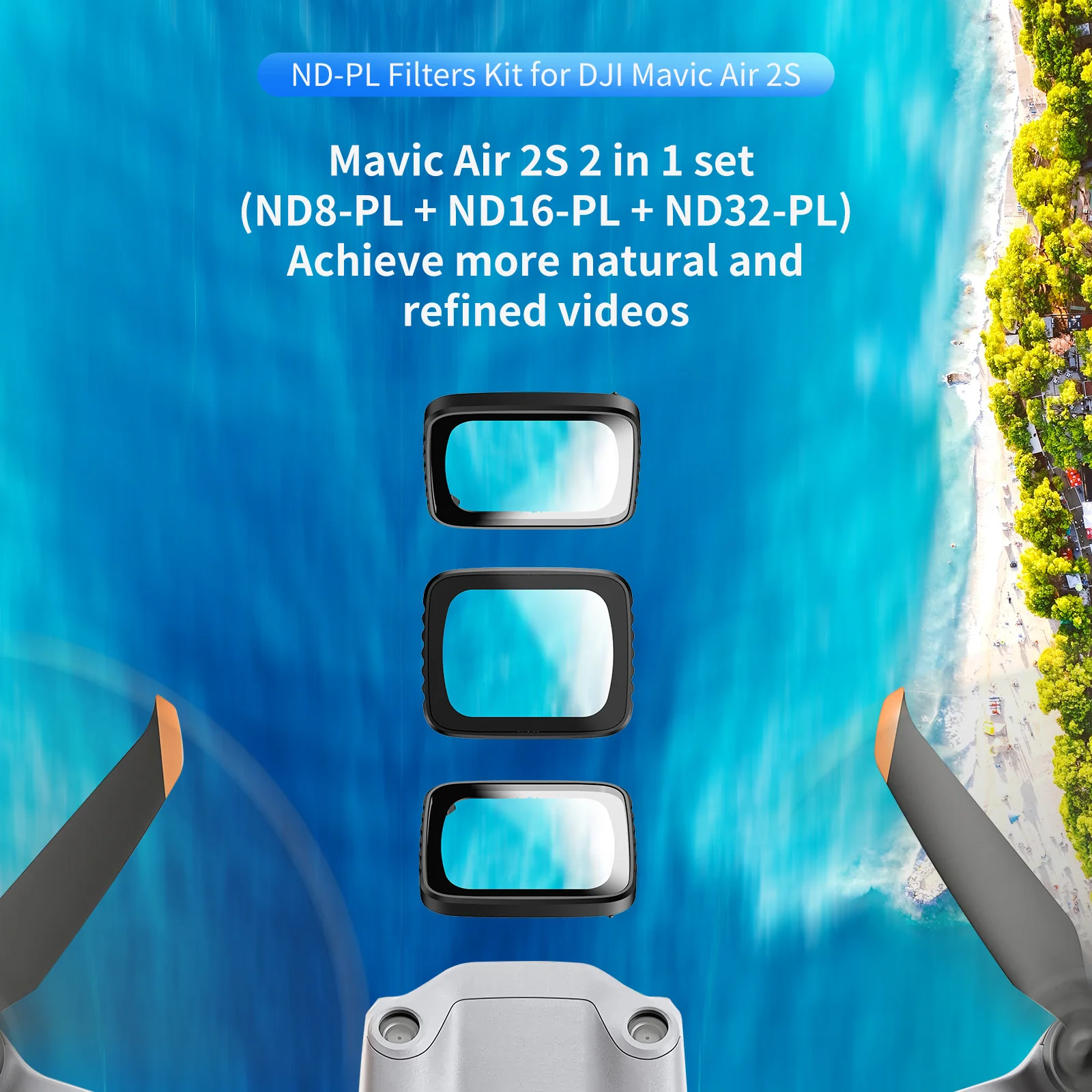 Natural Night Lens Filter Sets Polarizer Filter ND8-PL ND16-PL ND32-PL For D JI Mavic Air 2S Accessories