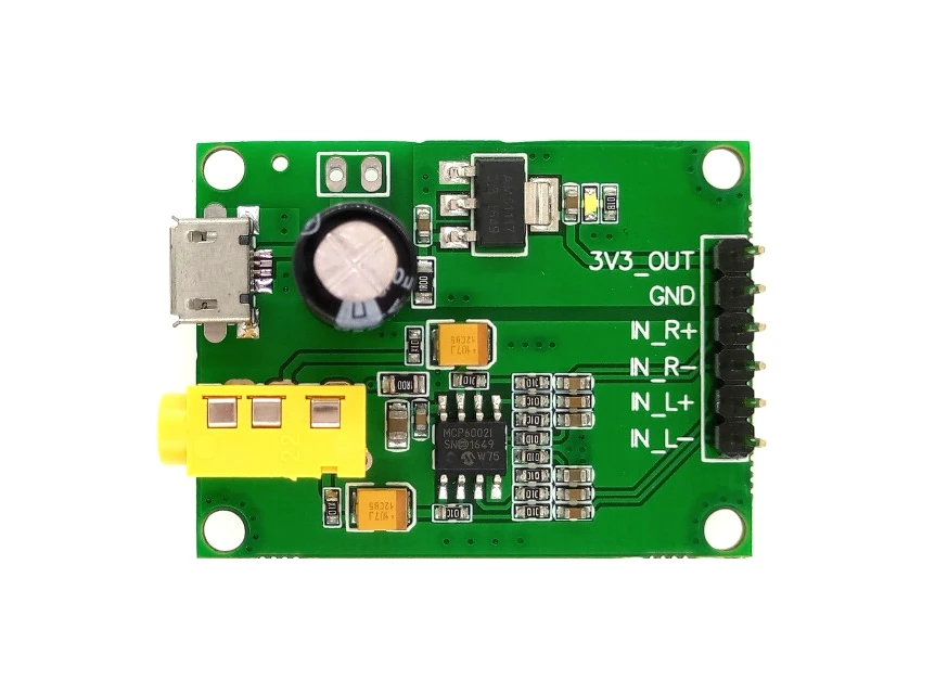 Stereo Analog Audio Differential Differential Balanced Input Conversion AUX Single-ended 3.5 Output Op Amp Board