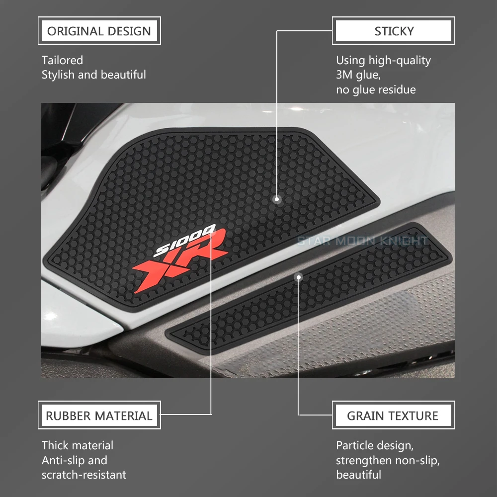 Motorcycle Stickers Decals Fuel Oil Tank Protector Pads Kit Black Decoration Accessories For BMW S1000XR S 1000 XR 2020 -