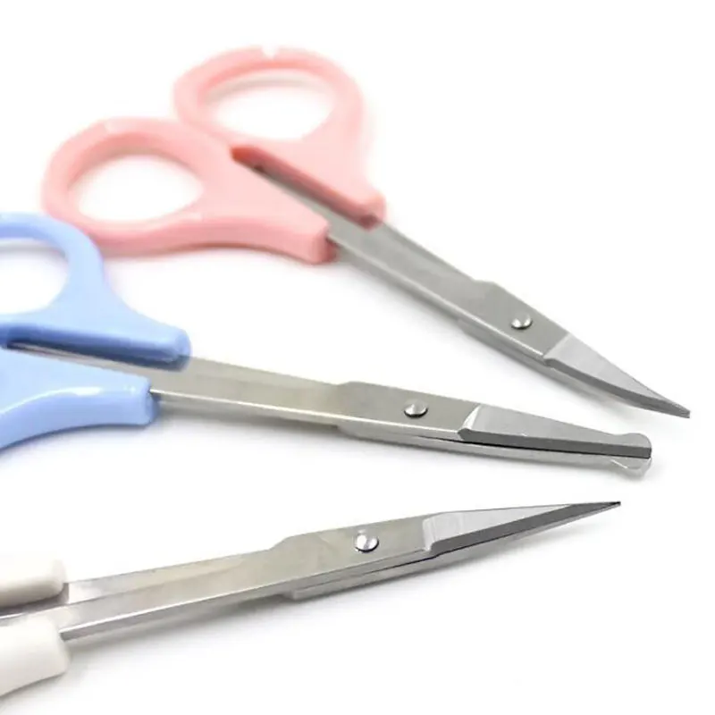 Stainless Steel Eyebrow Scissor Manicure Nail Cuticle Trimmer Nose Hair Remover Sharp Tip Curve Beauty Makeup Tool