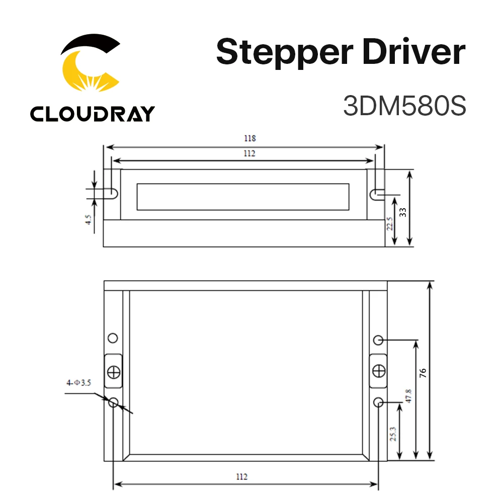 Cloudray 3DM580S Driver passo-passo trifase 24-50VDC per macchina per incidere CNC con controller motore passo-passo Nema 23