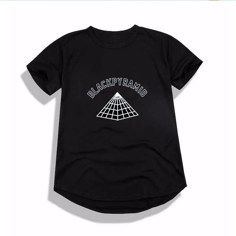 Fashion T Shirt Men Women Chris Brown New Brand BLACK PYRAMID Rap Hip Hop Men Extend T-shirt Justin Bieber Summer Cotton Tees