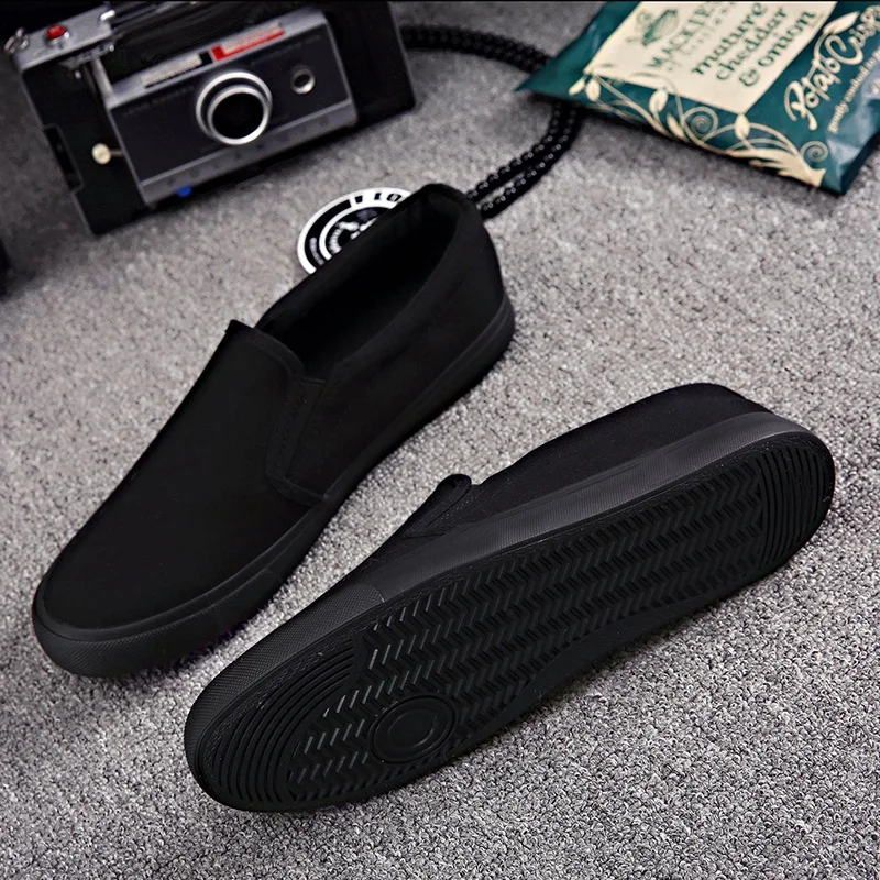 Classic Slip on Men\'s Casual Shoes Mens Canvas Shoes Lightweight Waterproof Male Flat Casual Sneakers Men Vulcanize Shoes