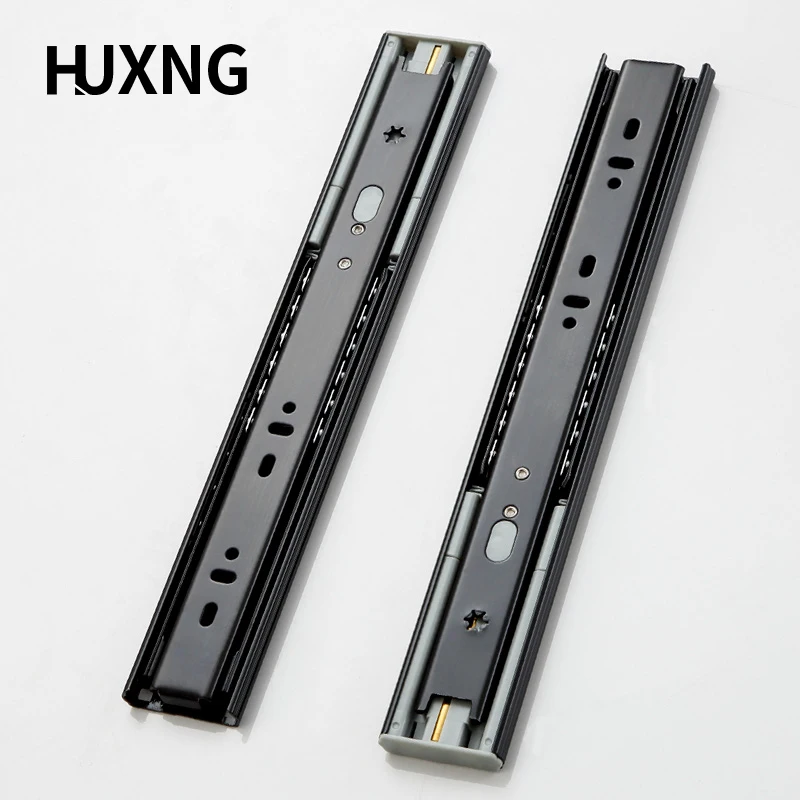 

WASHINGST Drawer Slide Rail Runners Soft Close Ball Bearing 3 Folds Full Extension Side Mount Heavy Duty 45 KG Load Capacity