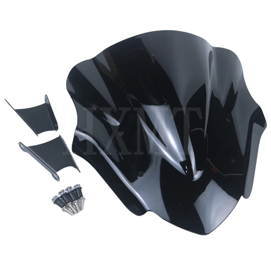 

For YAMAHA MT09 FZ07 MT-09 FZ-09 2017 2018 2019 2020 2021 black Motorcycle Windshield WindScreen Double Bubble screen MT FZ 09